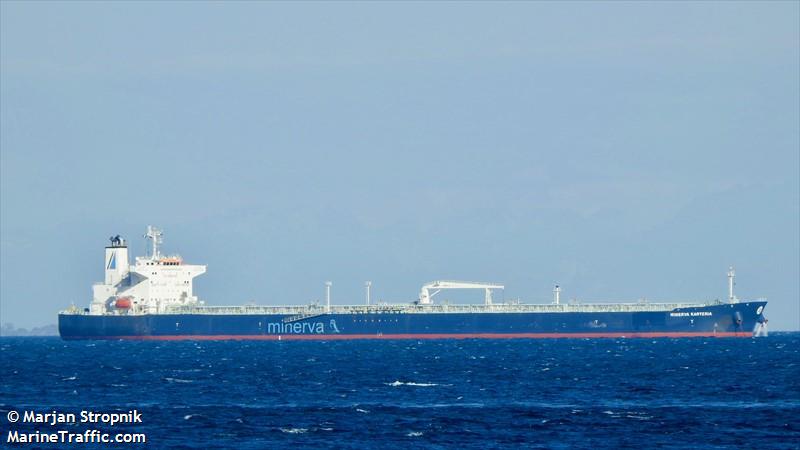 السفينة " MINERVA KARTERIA" تحمل علم اليونان، نقلت النفط من ميناء بير علي إلى سنغافورة ست مرات